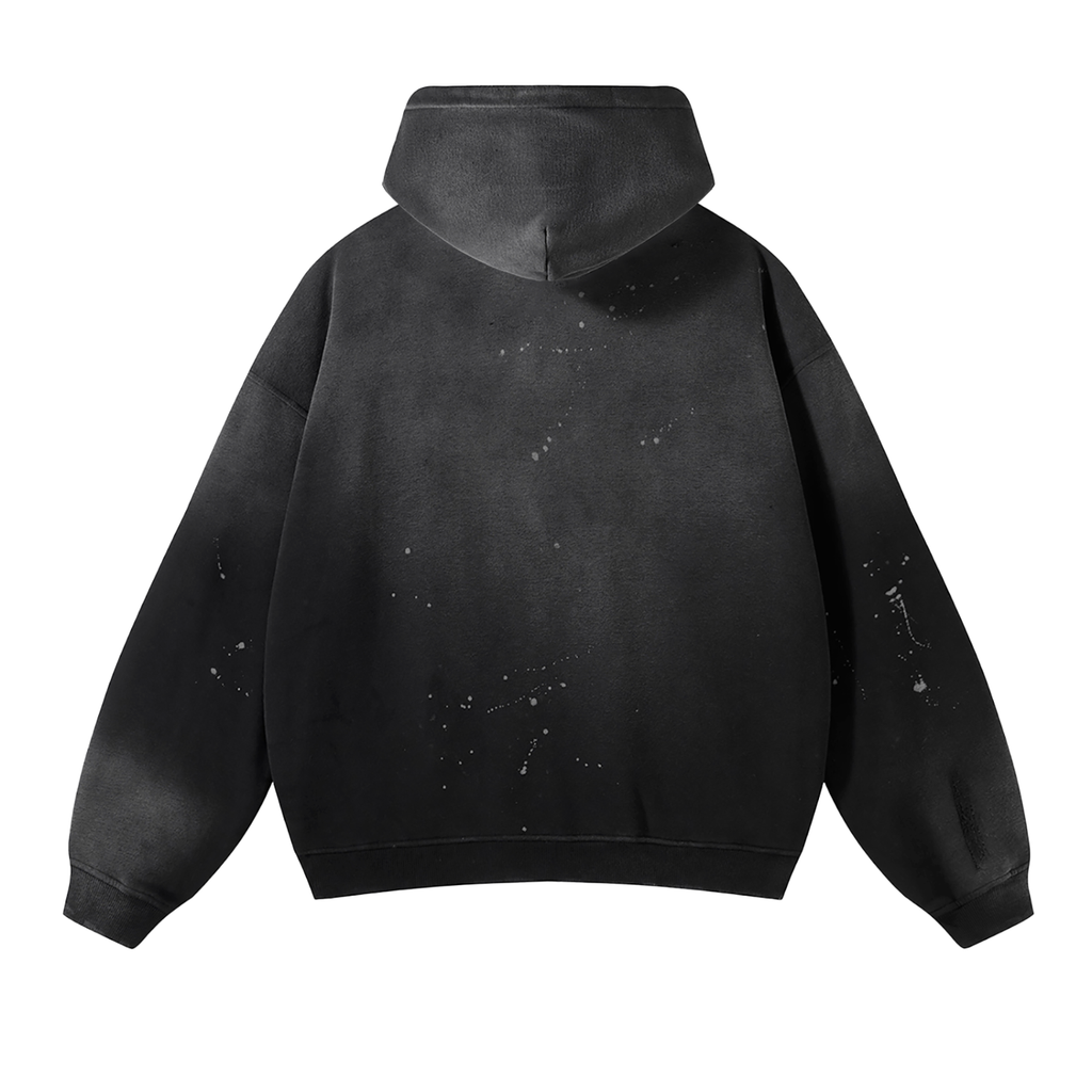 épine volume tulle hoodie BLACK épine volume tulle hoodie BLACK SHATTERED FULL ZIP HOODIE